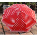 5 pliegue impreso Lace Board Small Umbrella para las niñas